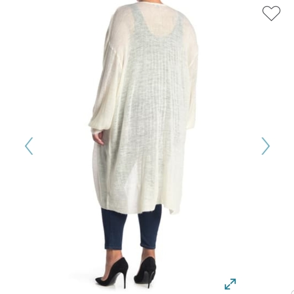 NYDJ Open Front Featherweight Long Cardigan NWT - Picture 3 of 3